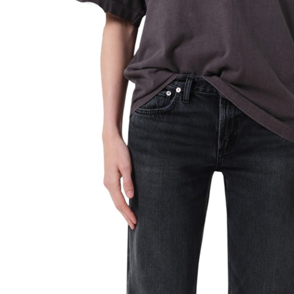 AGOLDE Lyle Low Rise Straight Leg Charcoal Wash Straight Leg Jeans Size 26 - Picture 5 of 11